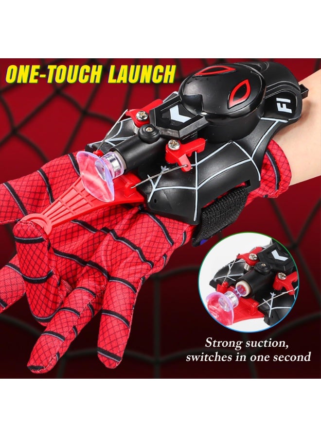 ال لايف قاذفات خيوط العنكبوت، لعبة إطلاق خيوط العنكبوت، قاذفة خيوط مع قفازات، لعبة إطلاق خيوط مع بكرة حريرية حقيقية، أداة لعب أدوار الأبطال الخارقين للرجال والأولاد - Image 3